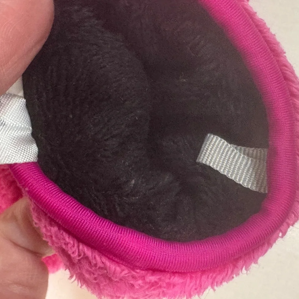 HEAD Pink Faux Fur Insulated Winter Gloves– Touchscreen Fingers – Size M (Youth)